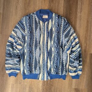 Vintage Phillipe Marques Womens Coogi Style Zip Up Sweater Jacket Notorious BIG
